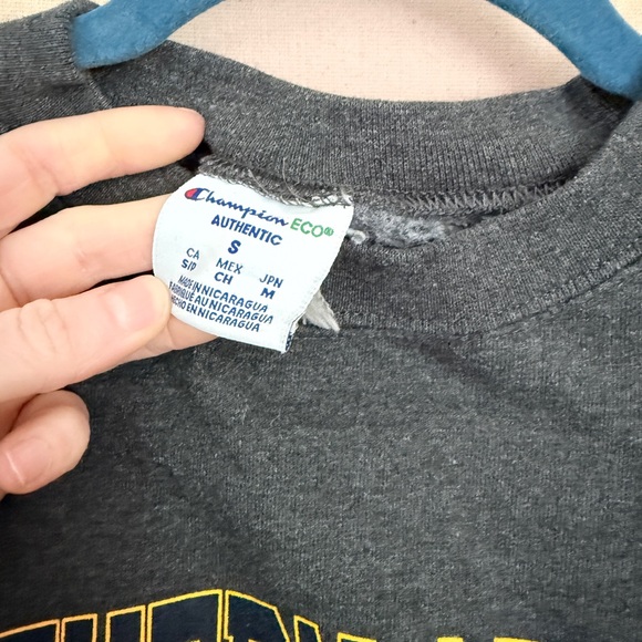 Northern Arizona University NAU Gray and yellow champion crewneck sweatshirt - Picture 4 of 6